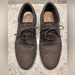 Ecco Brown Nubuck Wingtip Oxfords